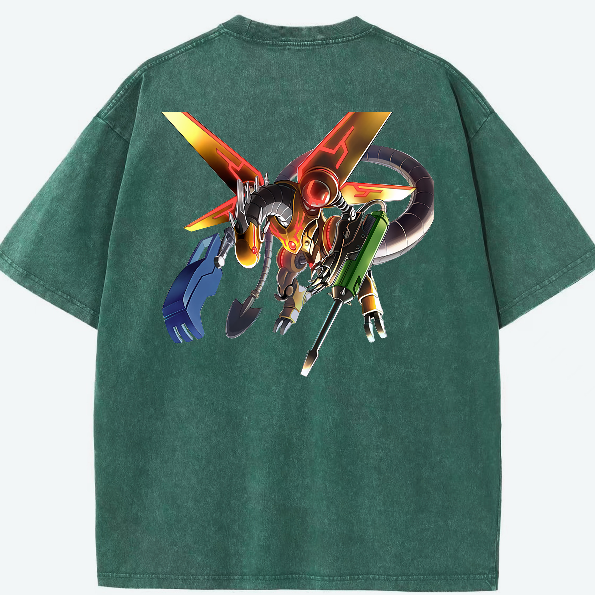 （画像用） 遊☆戯☆王 Yu-Gi-Oh! 綿100% ヴィンテージ風 半袖Tシャツ（背面プリント）